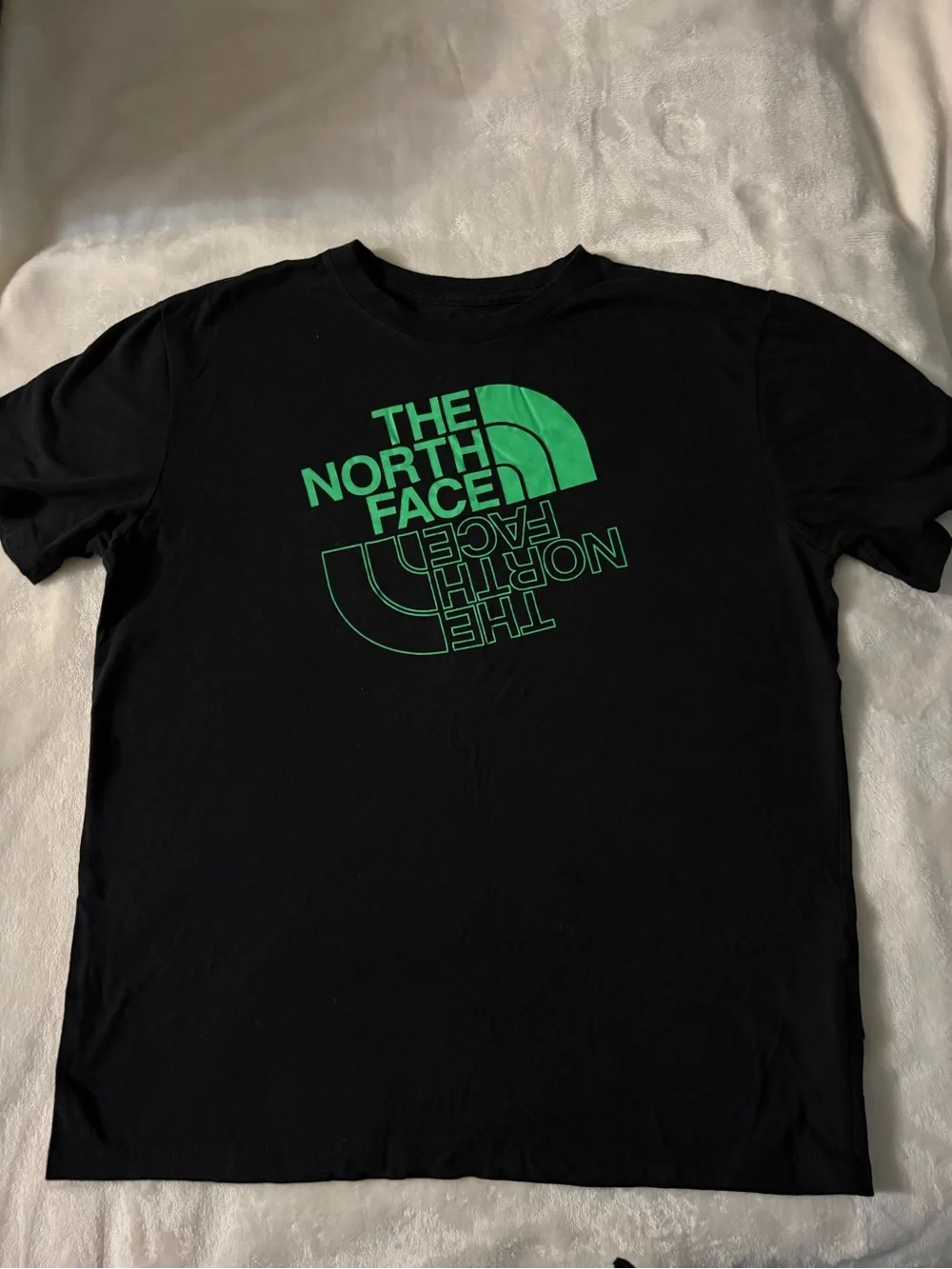 The North Face Black Short Sleeve Tee with Green Logo